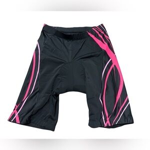 Anivivo women's cycling shorts size XL padded Black hot pink activewear